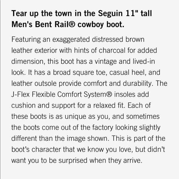 Justin hand crafted cowhide/leather cowboy boot - Picture 2 of 8